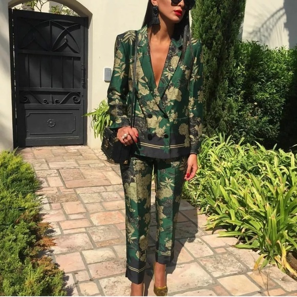 green floral blazer
